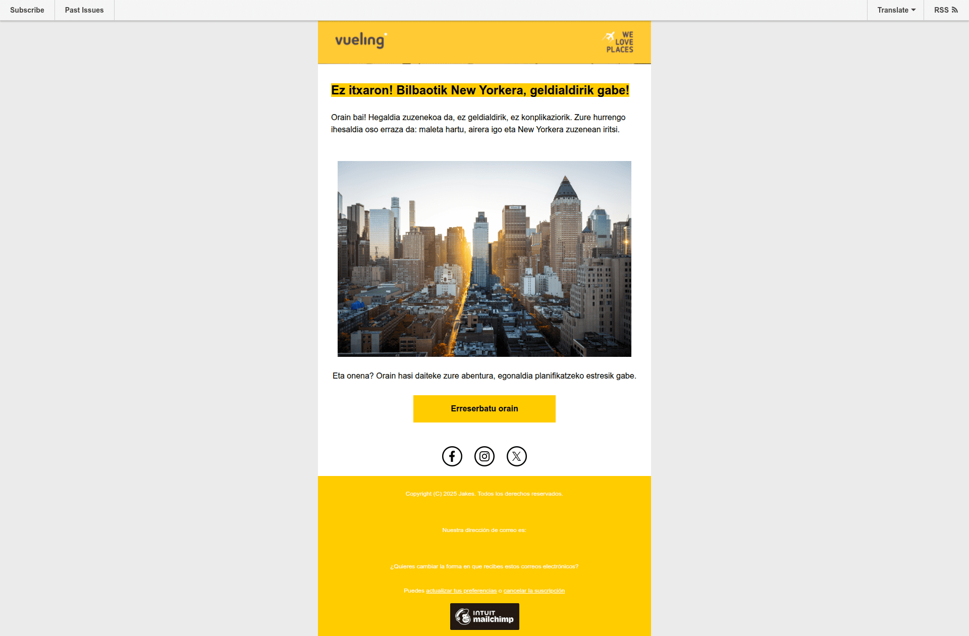 Vueling Newsletter